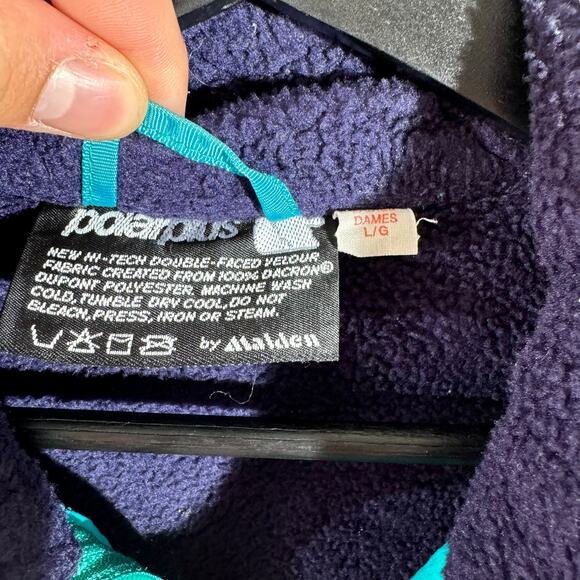 Vintage Women's Two Tone Full Zip Fleece Jacket - Picture 7 of 7